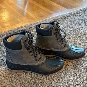 Tommy Hilfiger Black and Gray Men's Boots